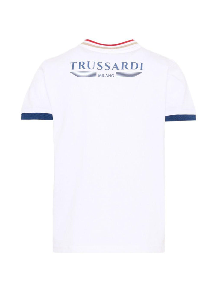 Polo bianca per bambino TIP26102POK WHI Trussardi Kids 