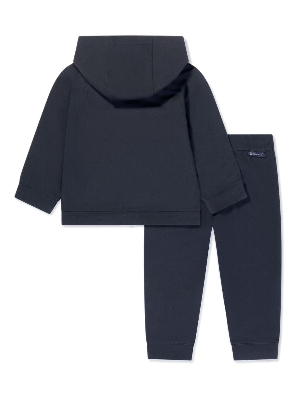 Blue baby outfit with logo