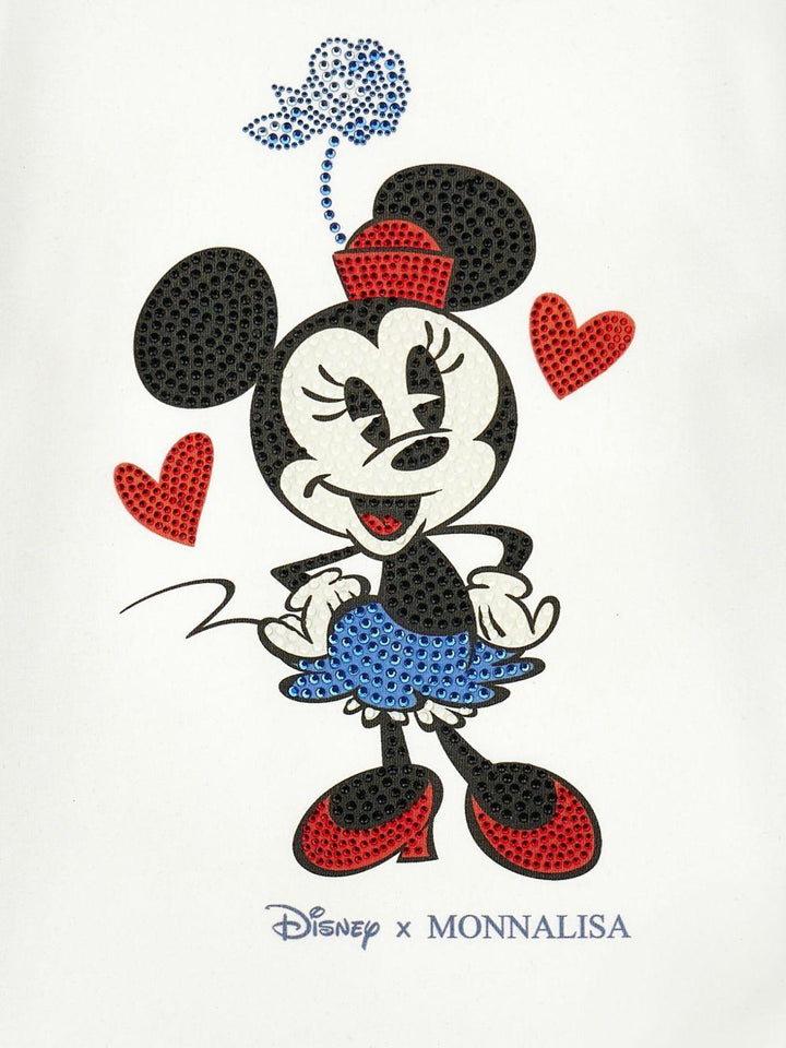 T-shirt bianco per bambina 19F6086003 0001 Monnalisa Kids 