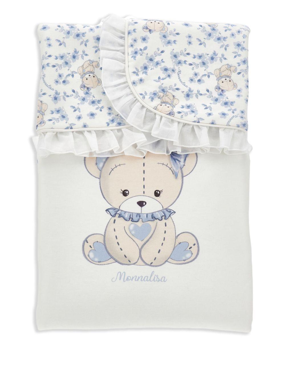 Coperta bianca per neonato 35F0066000 0151 Monnalisa Kids 