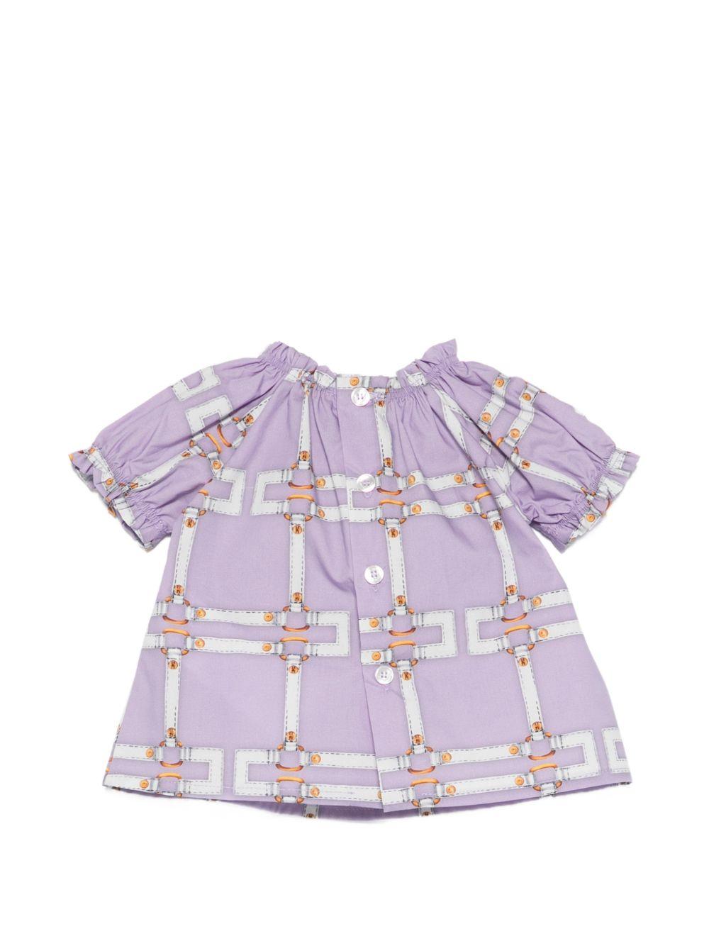 Completo lilla/bianco per neonata ENCD1130CAE06 D881 Elisabetta Franchi Kids 