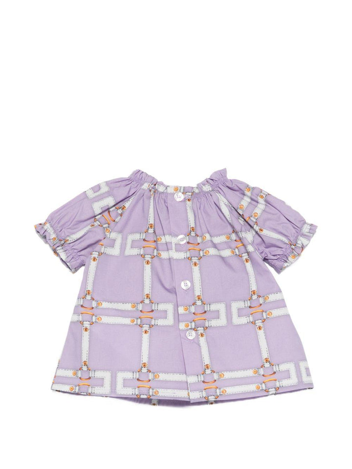 Completo lilla/bianco per neonata ENCD1130CAE06 D881 Elisabetta Franchi Kids 