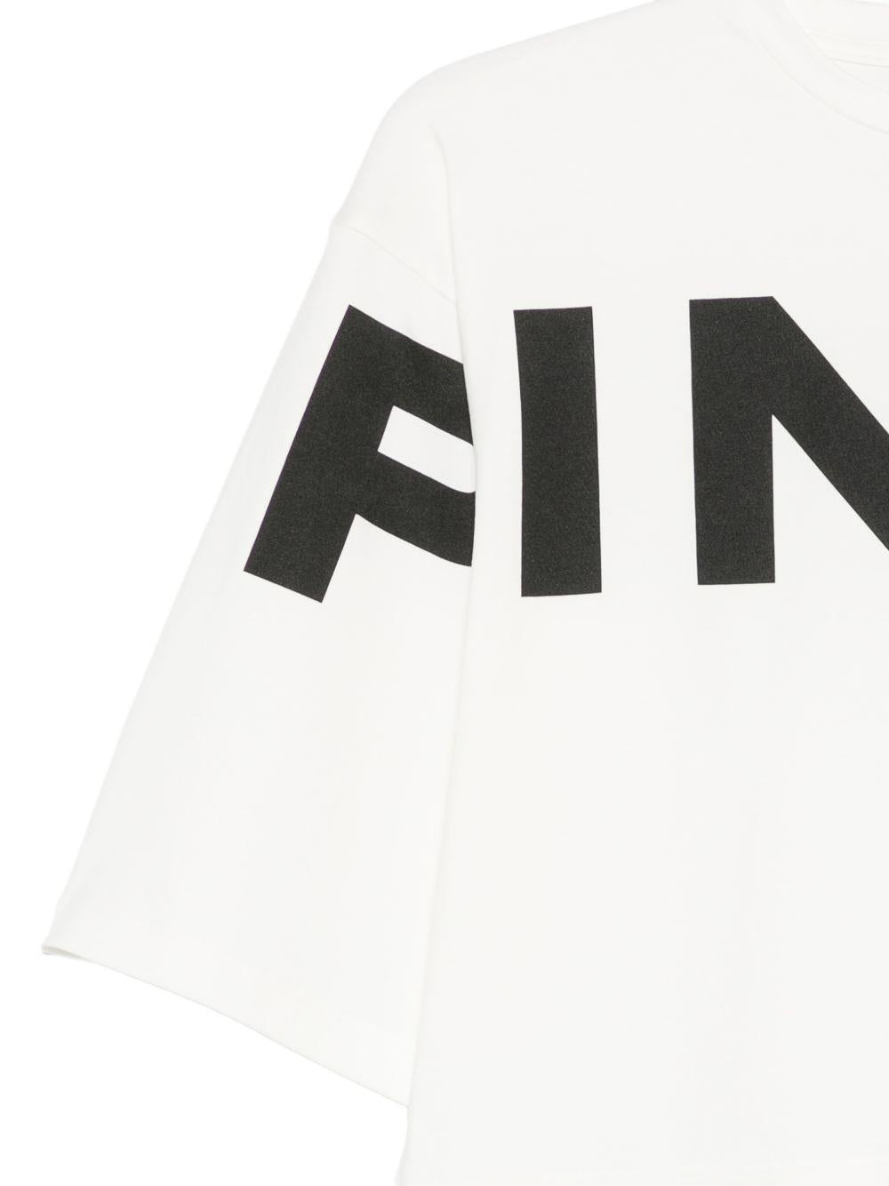 T-shirt bianca per bambina KFTS047CJE017 D804 Pinko Kids 