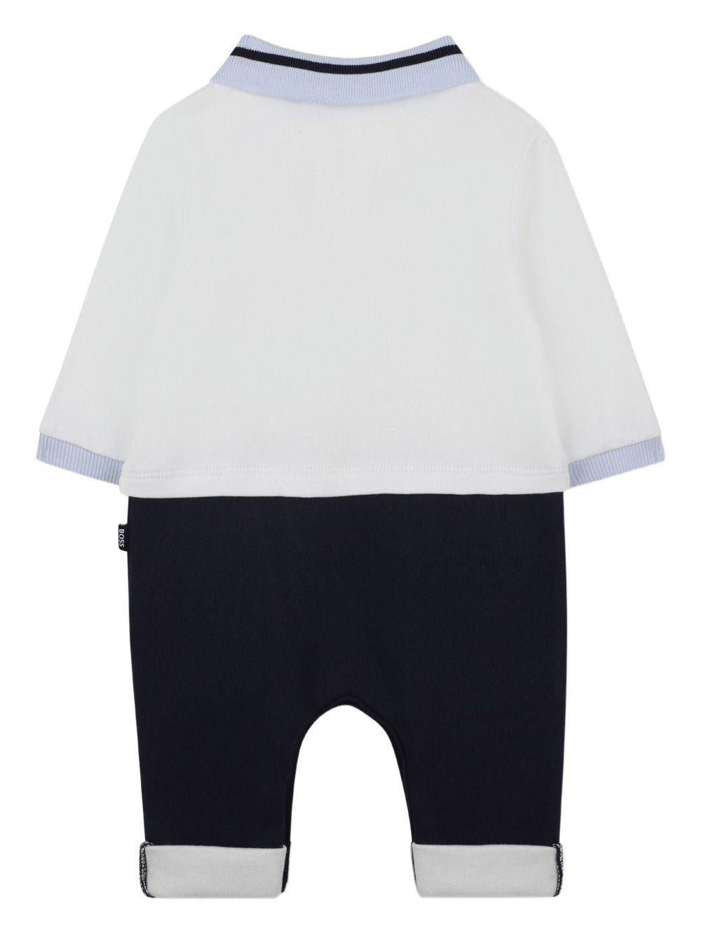 Pagliaccetto bianco/blu per neonato J52529 117 Boss Kids 