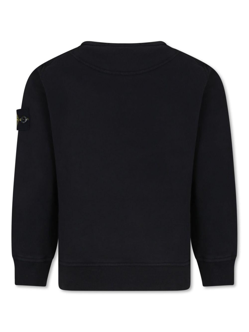 Black cotton sweatshirt for boys