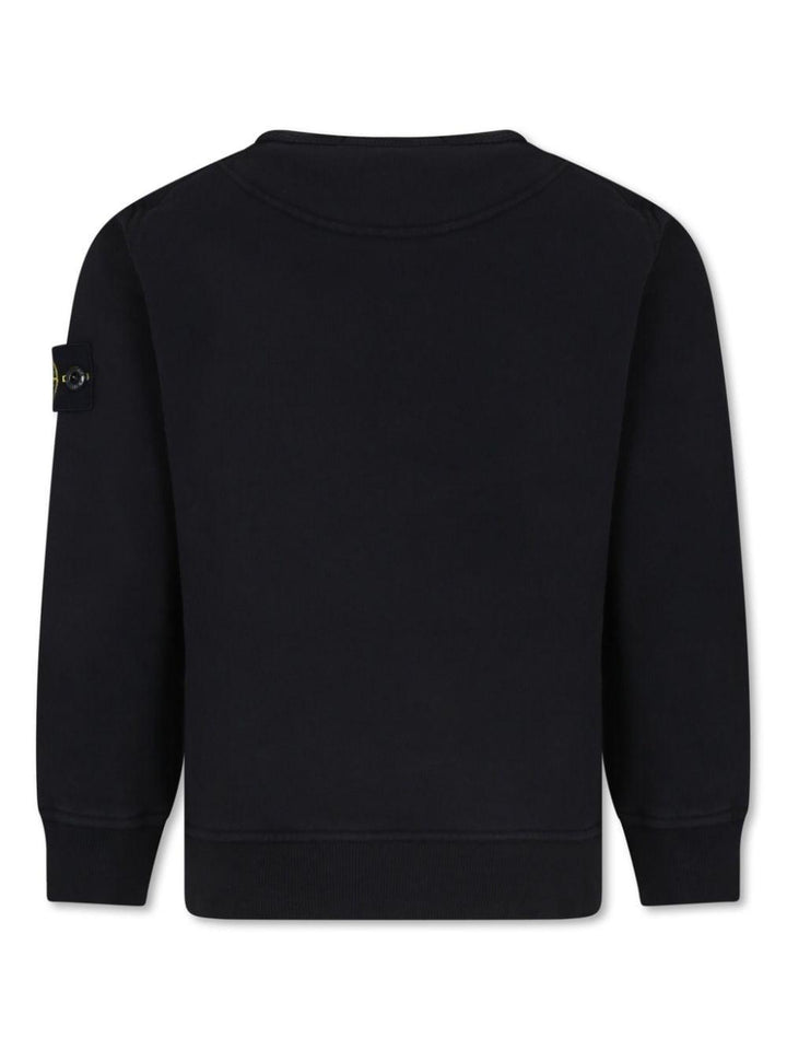 Black cotton sweatshirt for boys