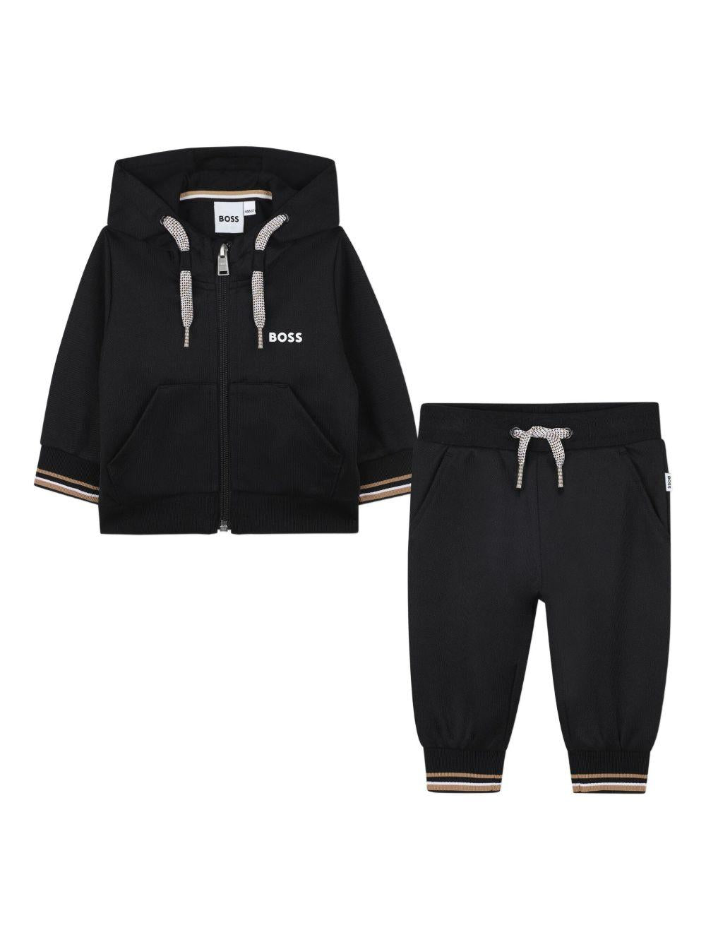 Completo sportivo nero per neonato J52480 09B Boss Kids 