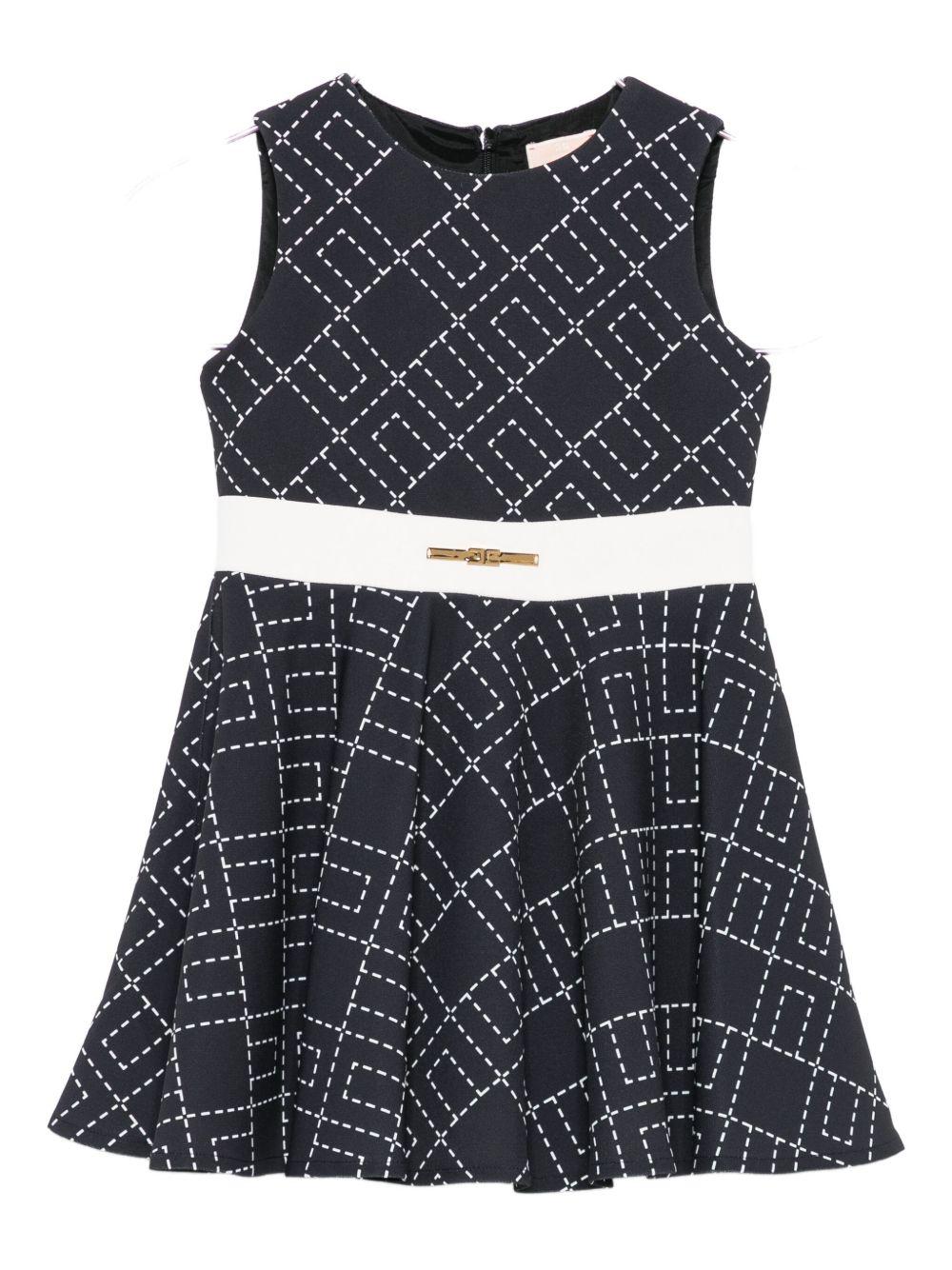 Abito nero per bambina EFAB6190GA023 D948 Elisabetta Franchi Kids 