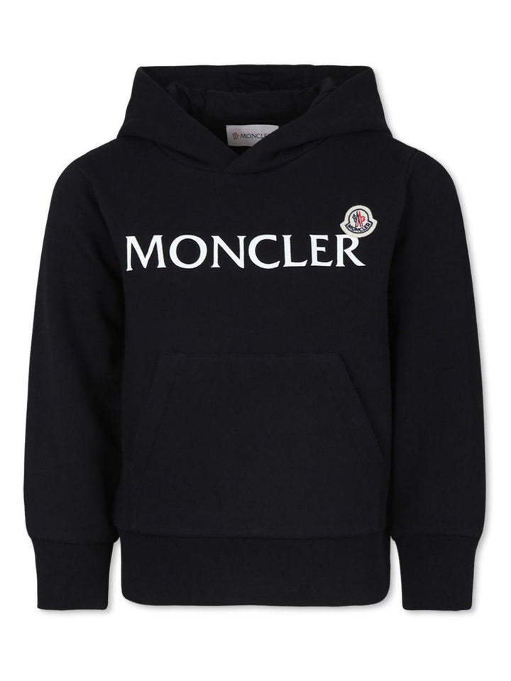 Black sweatshirt for boys with logo