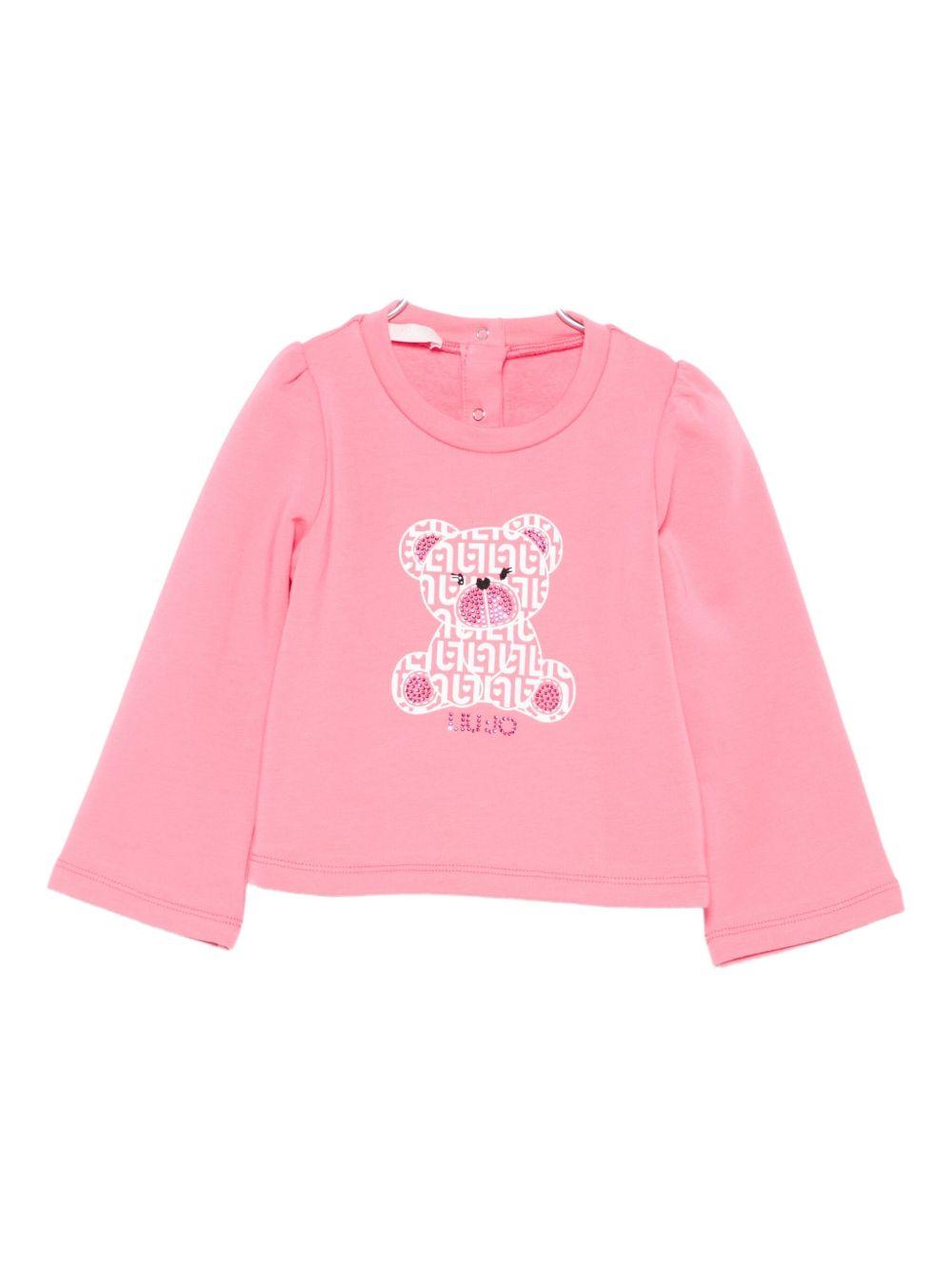 Felpa rosa per neonata HF5049F0724 M9815 Liu Jo 