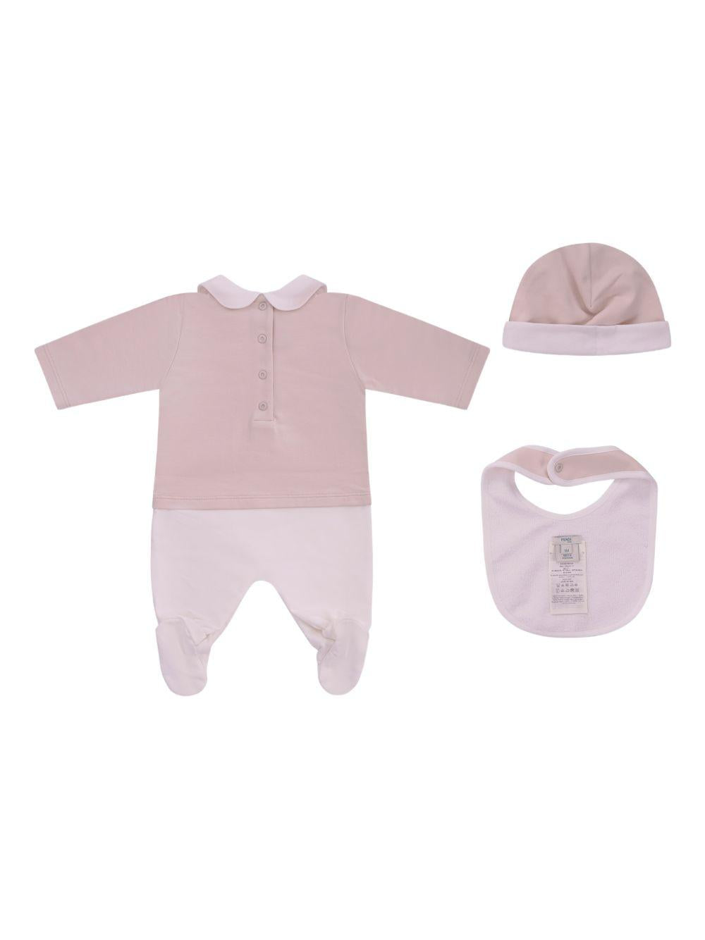 Tutina rosa cipria per neonata BUK1608RA F19J5 Fendi Kids 