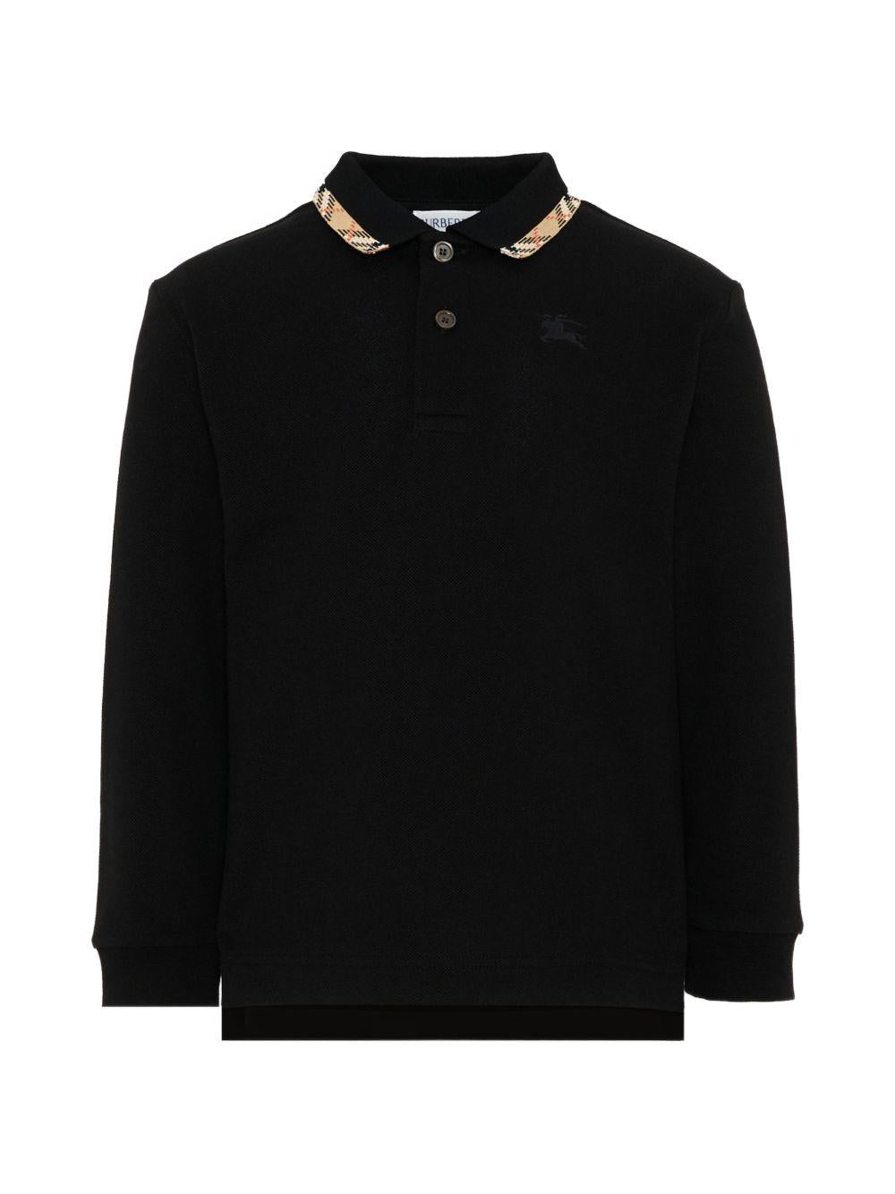 Polo nero per bambino 8130507 A1189 Burberry Kids 