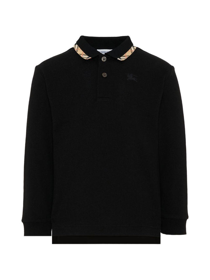 Polo nero per bambino 8130507 A1189 Burberry Kids 