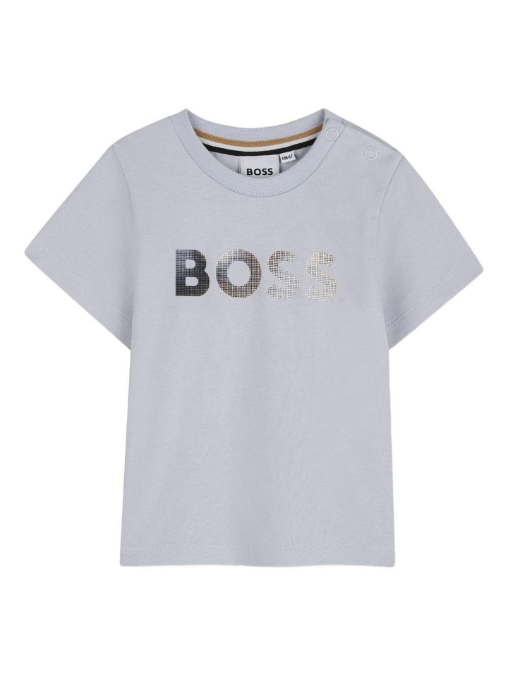 T-shirt grigio chiaro per neonato J52887 78K Boss Kids 
