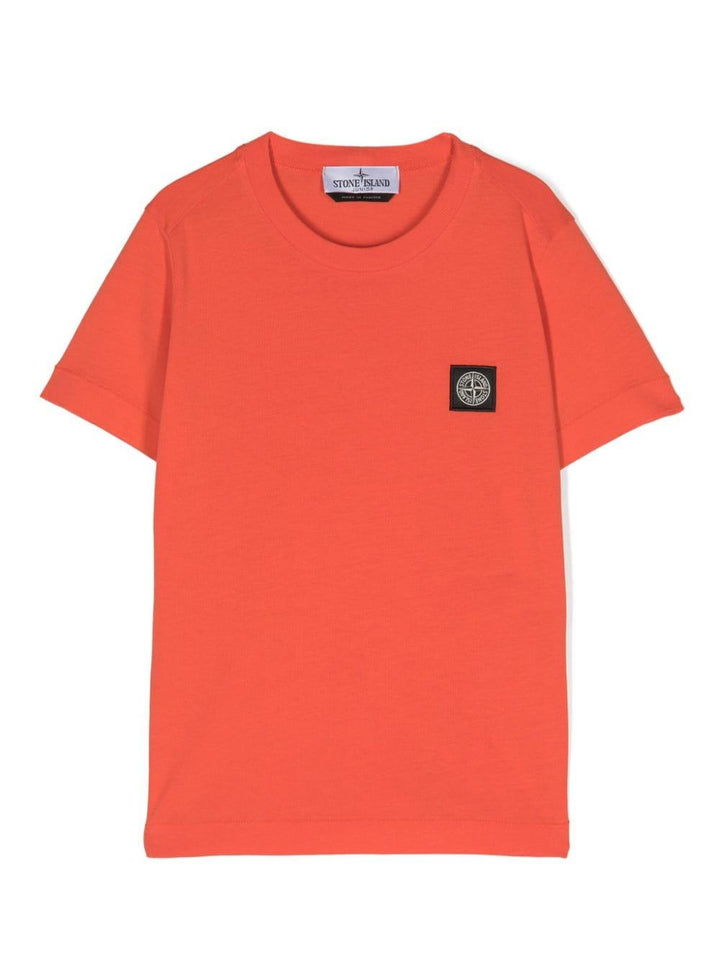 Red t-shirt for boys with logo