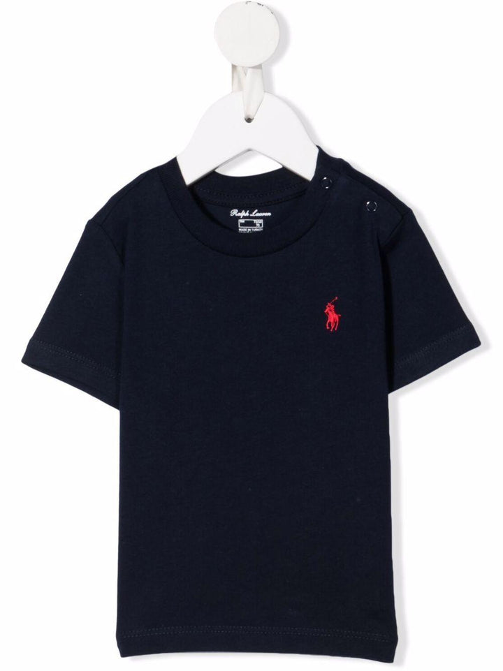 T-shirt blu navy per neonato 320832904 035 Ralph Lauren Kids 