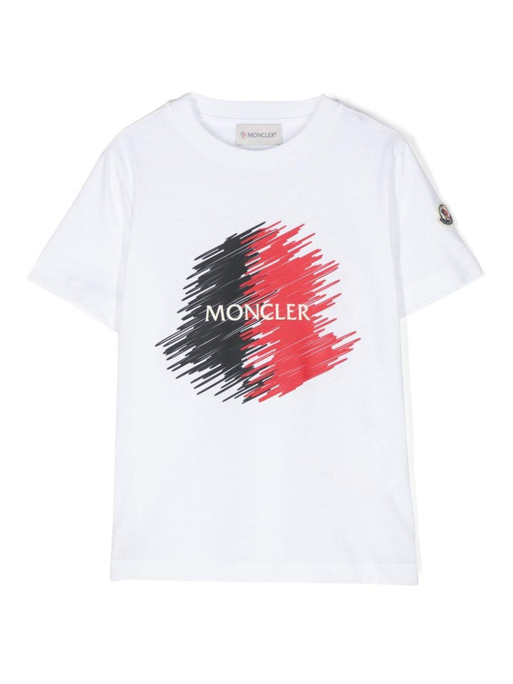 T-shirt bianca per bambino con logo