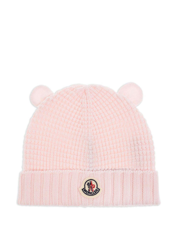 Cappello rosa chiaro per neonata 9513B00005M1131 506 Moncler Kids 