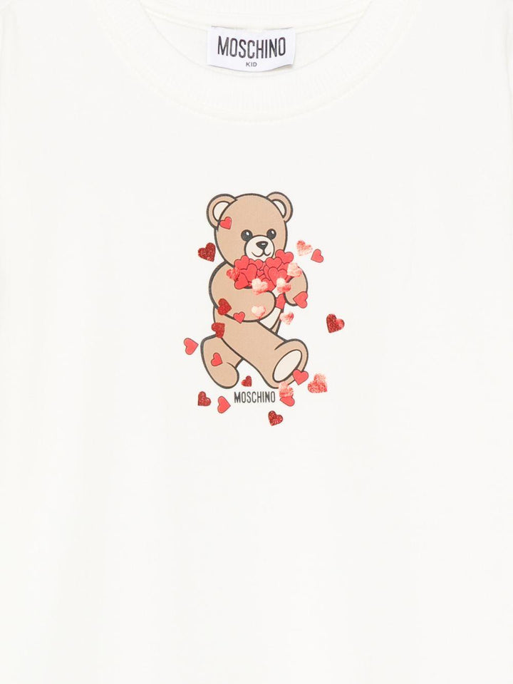 Abito bianco per bambina HAV0H7LDA63 10063 Moschino Kids 