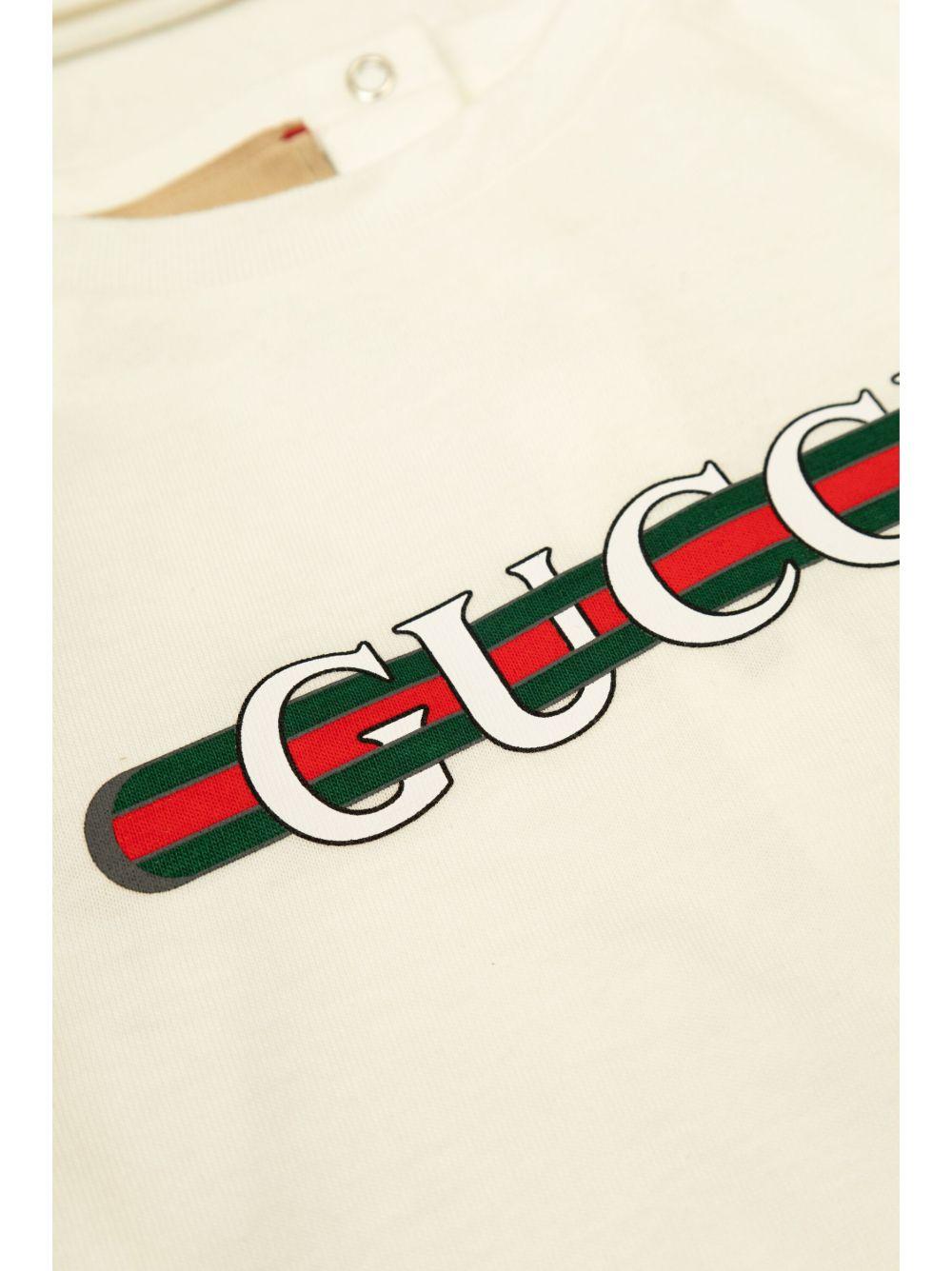 Tutina beige per neonato 793521XJGPI 9214 Gucci Kids 