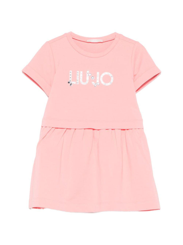 Abito corallo chiaro per bambina KA6038FS090 X0244 Liu Jo 