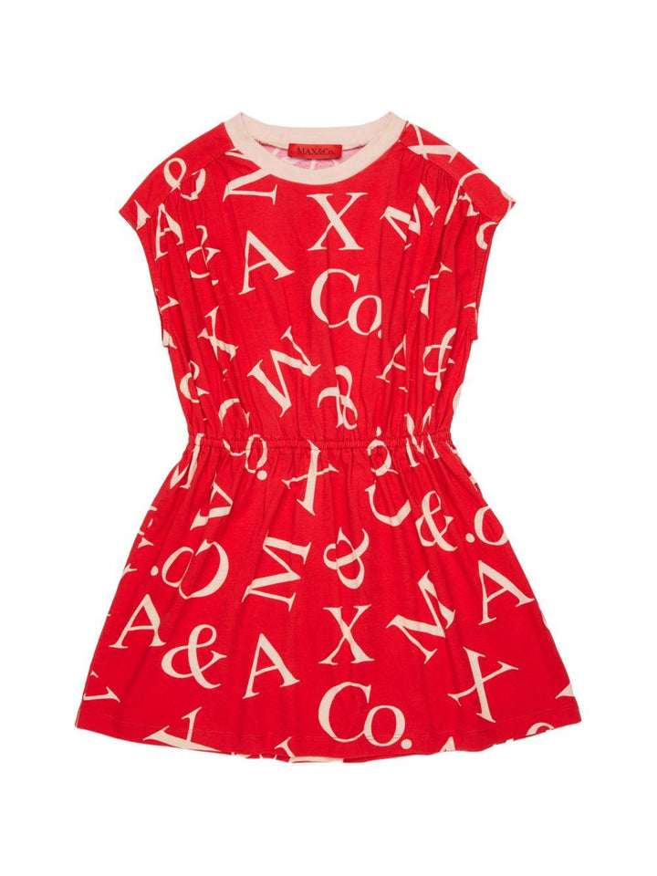Abito rosso per bambina MX0267MX01B MX400 Max&co Kids 