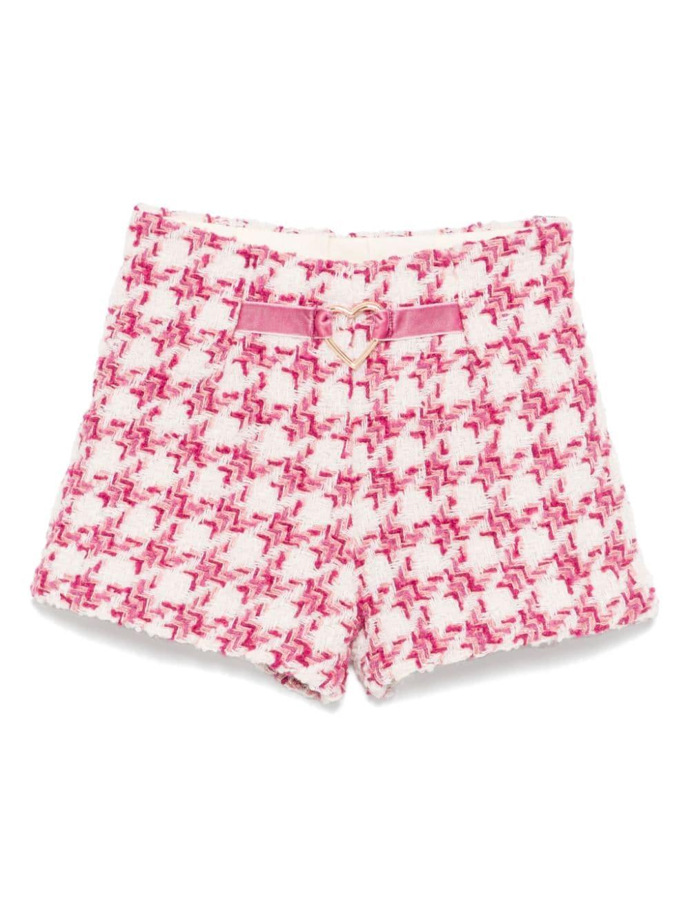 Bermuda rosa lampone/bianco per bambina