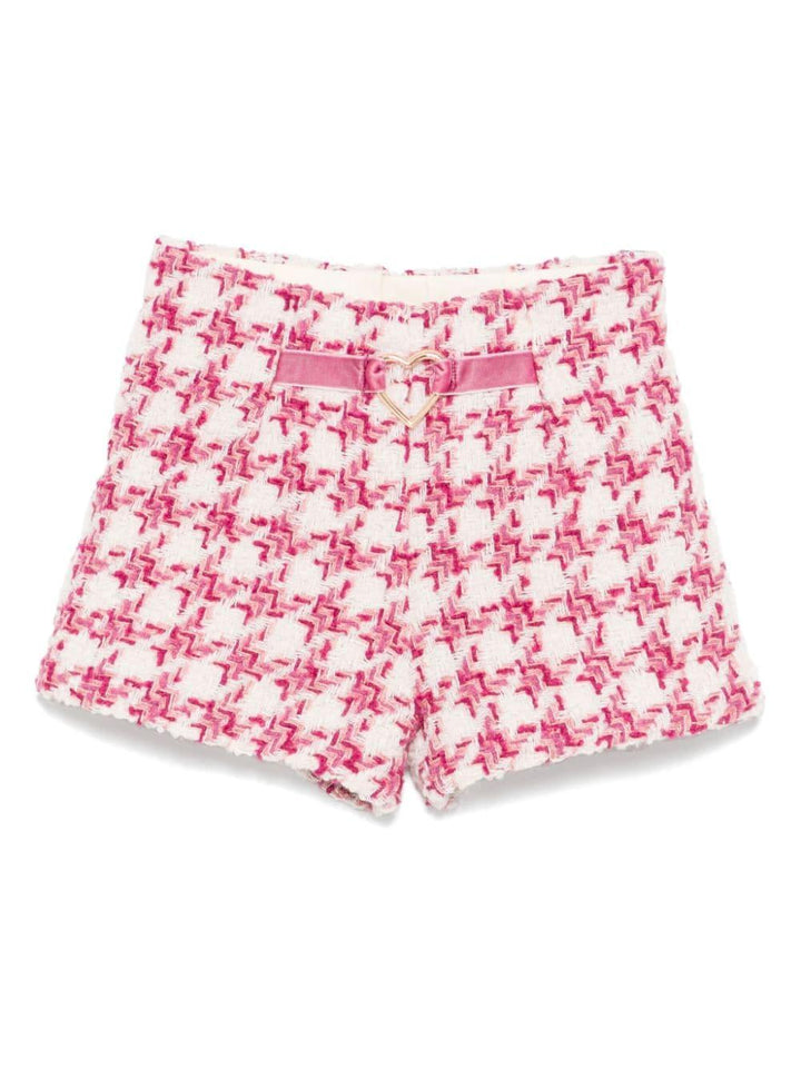 Bermuda rosa lampone/bianco per bambina