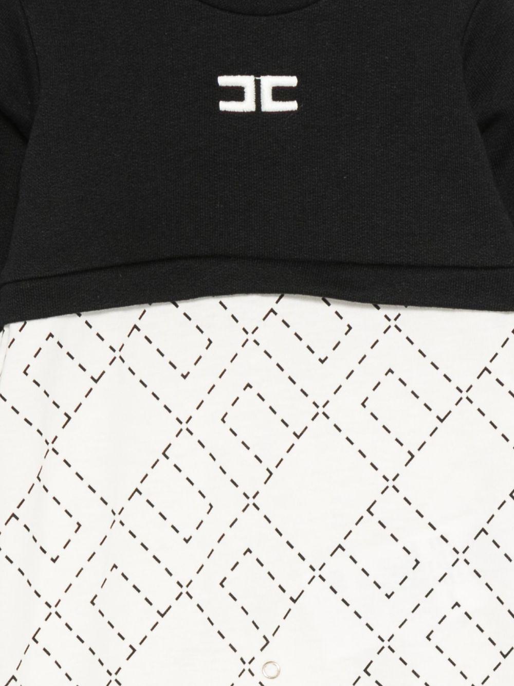 Tutina nera/bianca per neonata ENTU1410FF002 D987 Elisabetta Franchi Kids 