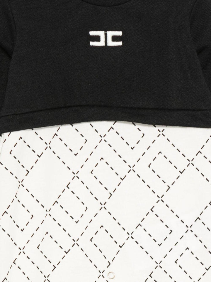 Tutina nera/bianca per neonata ENTU1410FF002 D987 Elisabetta Franchi Kids 