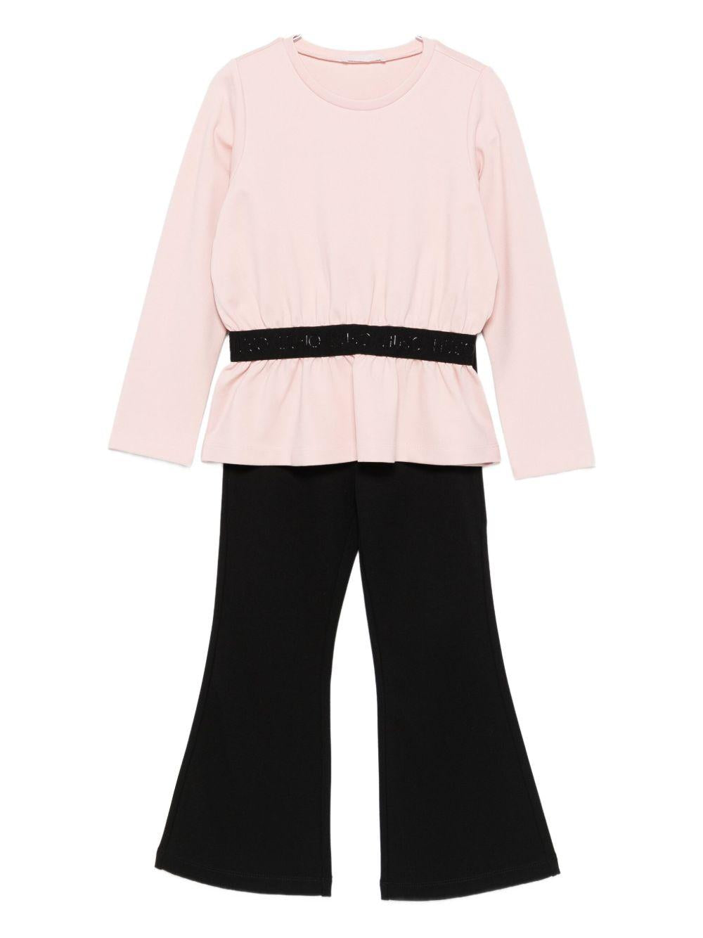 Completo rosa/nero per bambina KF5131J4882 B3482 Liu Jo 