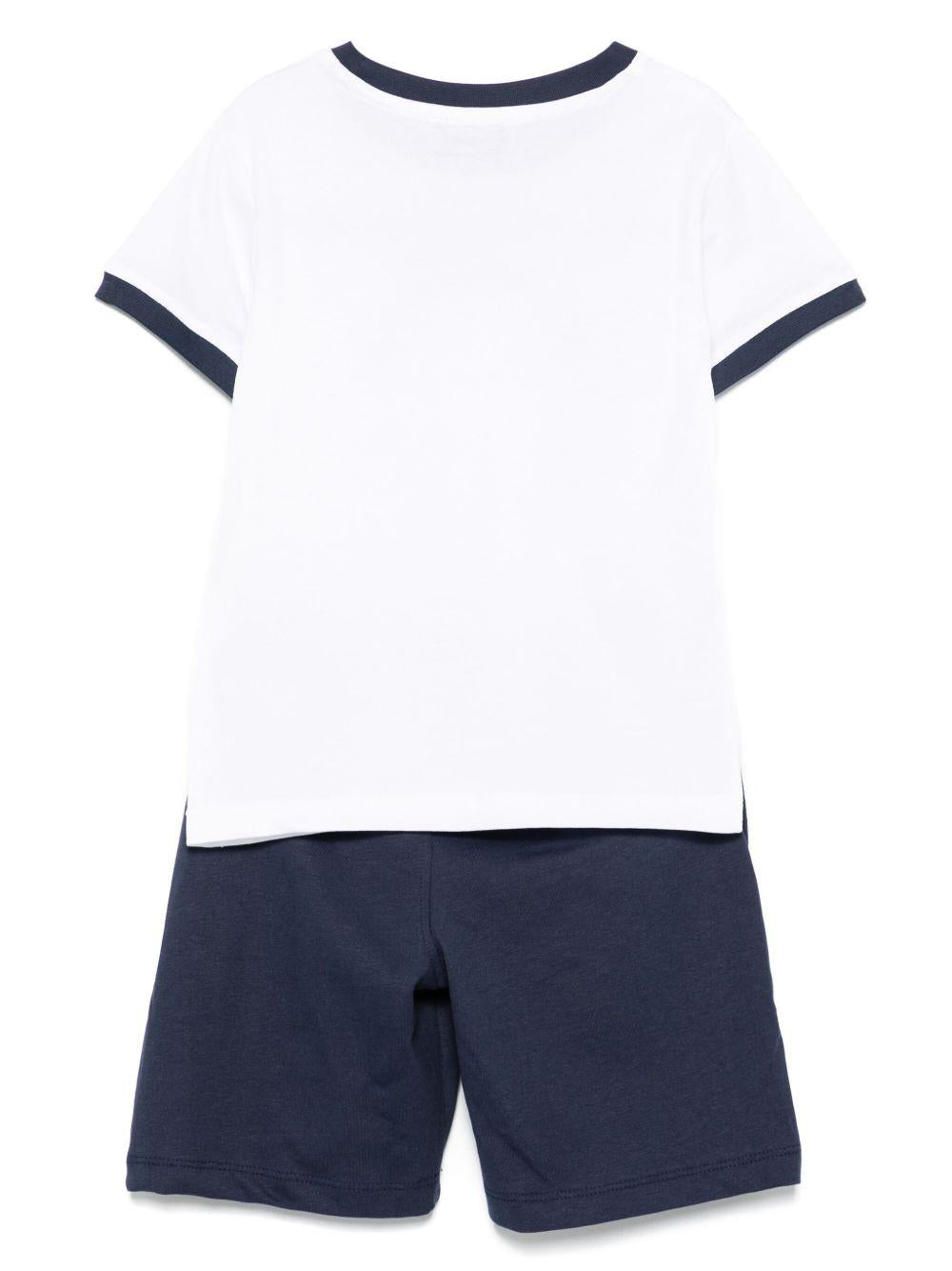 Completo bianco/blu per bambino