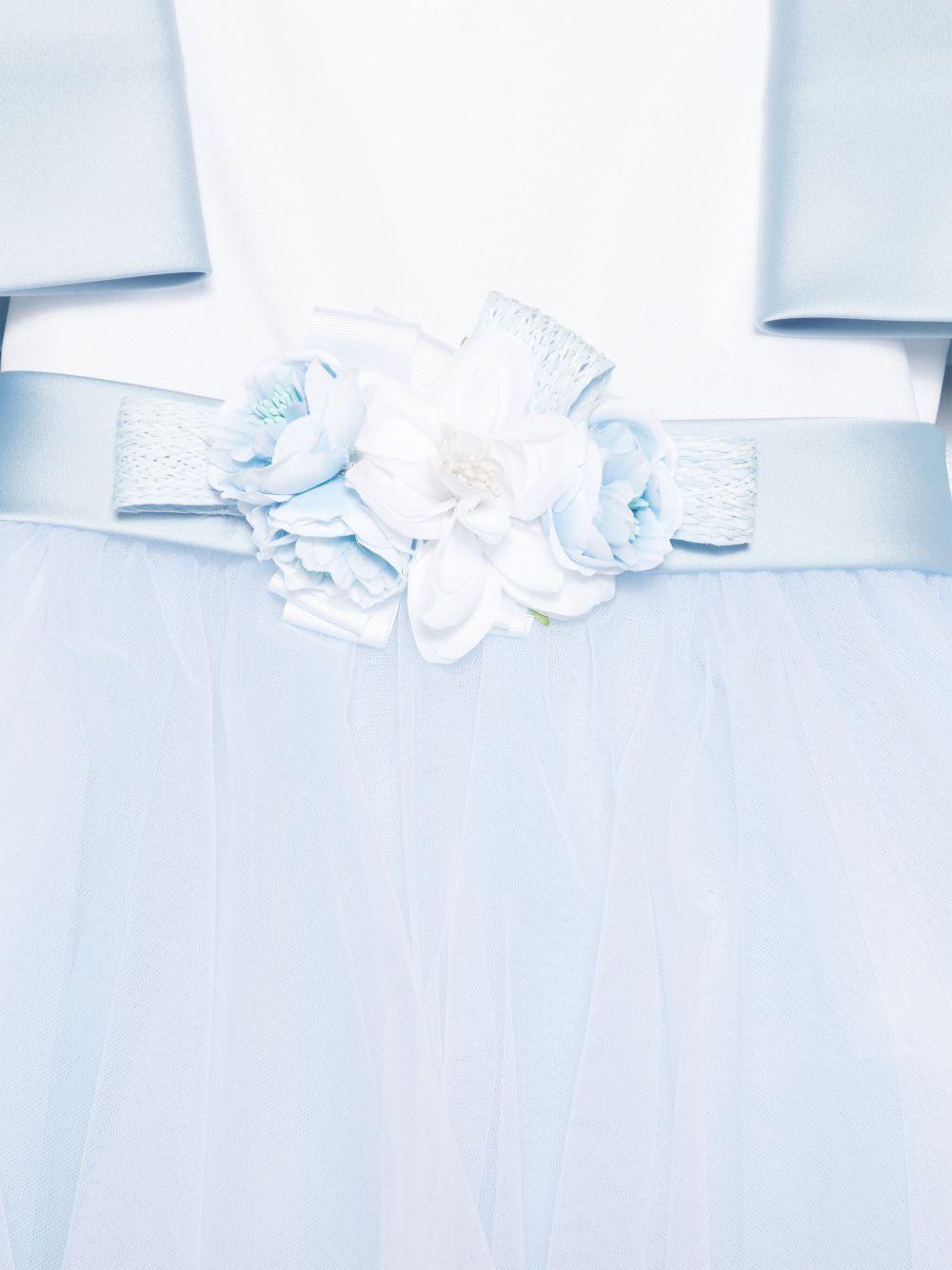 Abito bianco/azzurro per bambina