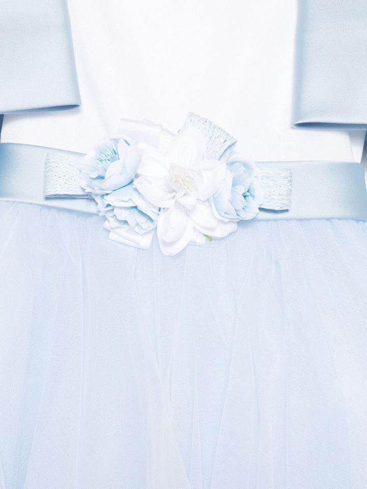 Abito bianco/azzurro per bambina