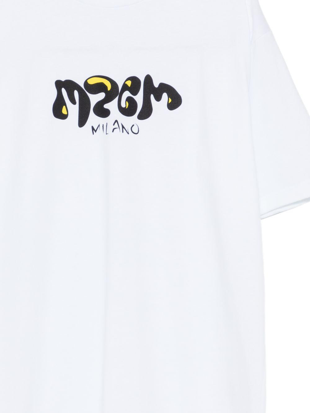 T-shirt bianca per bambino S6MSJBTH251 001 Msgm Kids 