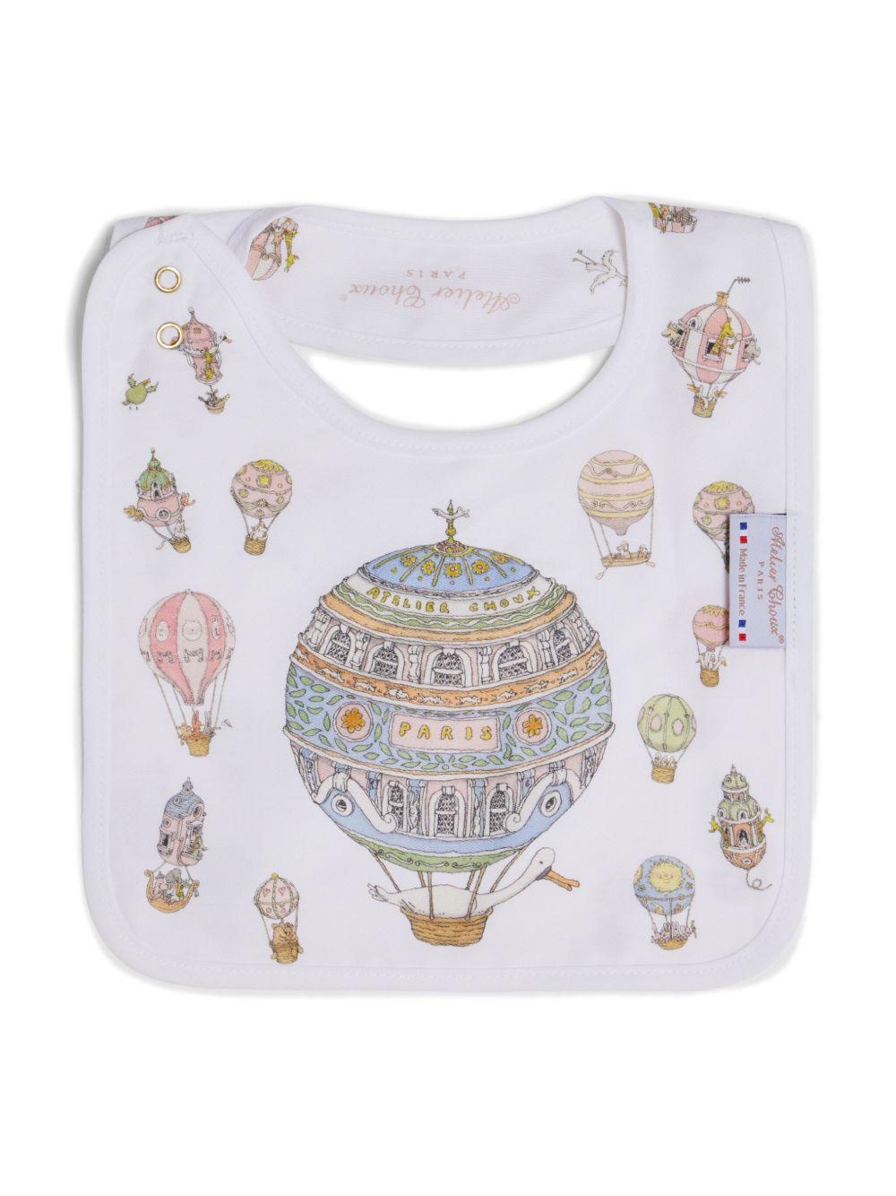 Bavetta bianca/multicolore per neonato BICSHABA AU Atelier Choux 