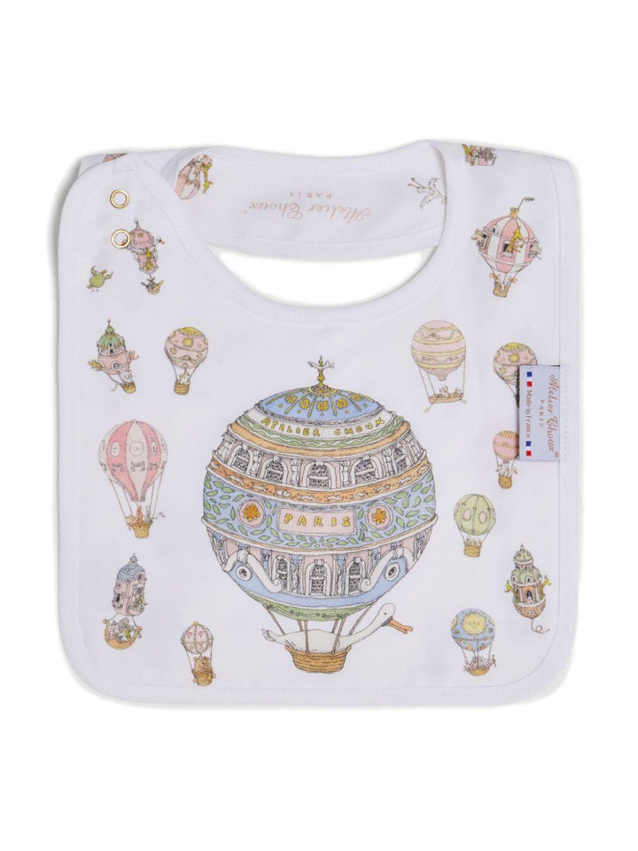 Bavetta bianca/multicolore per neonato BICSHABA AU Atelier Choux 