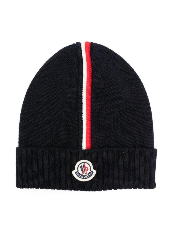 Cappello blu notte per neonato 9513B00005M1131 742 Moncler Kids 