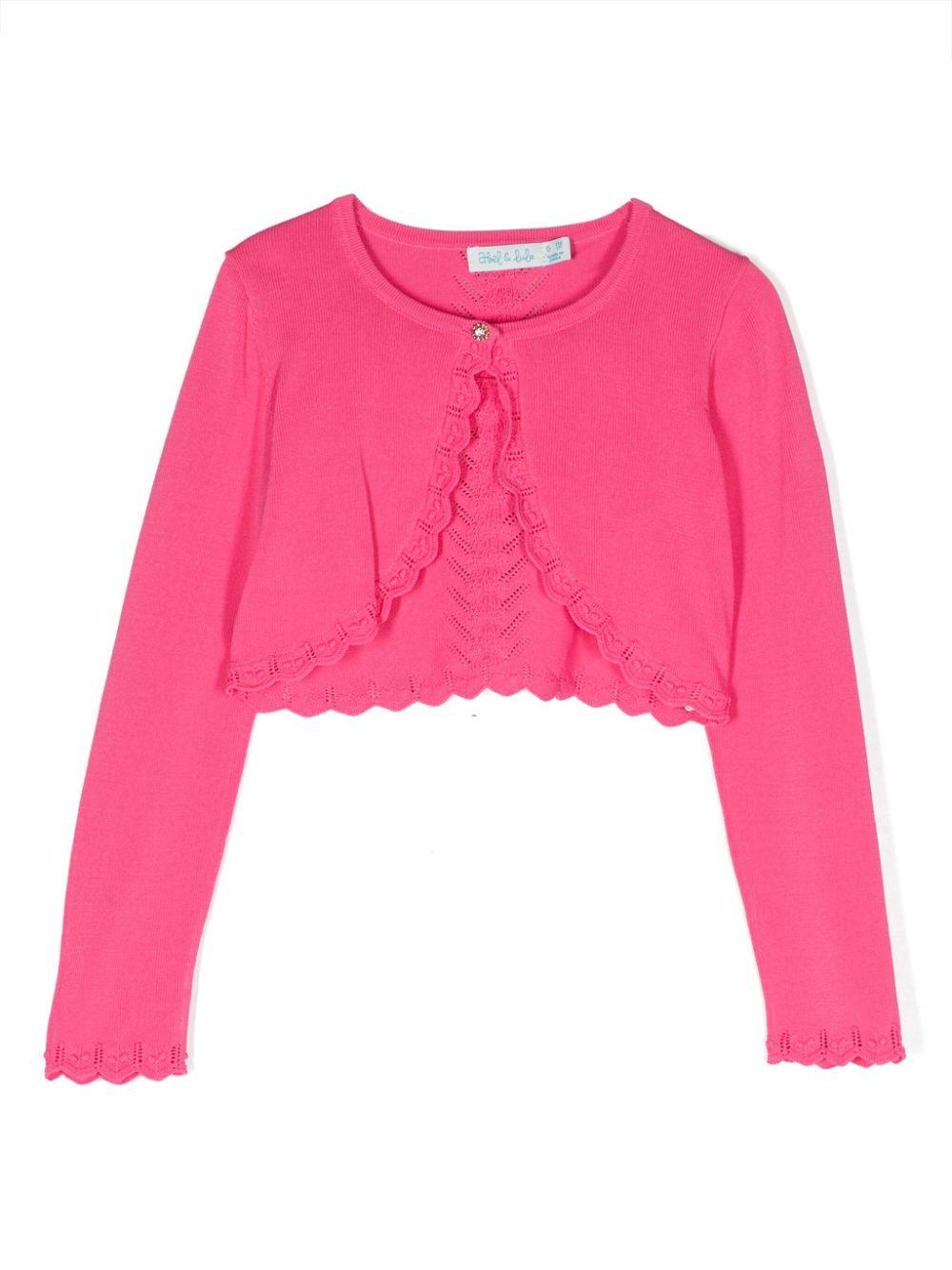 Cardigan fucsia per bambina