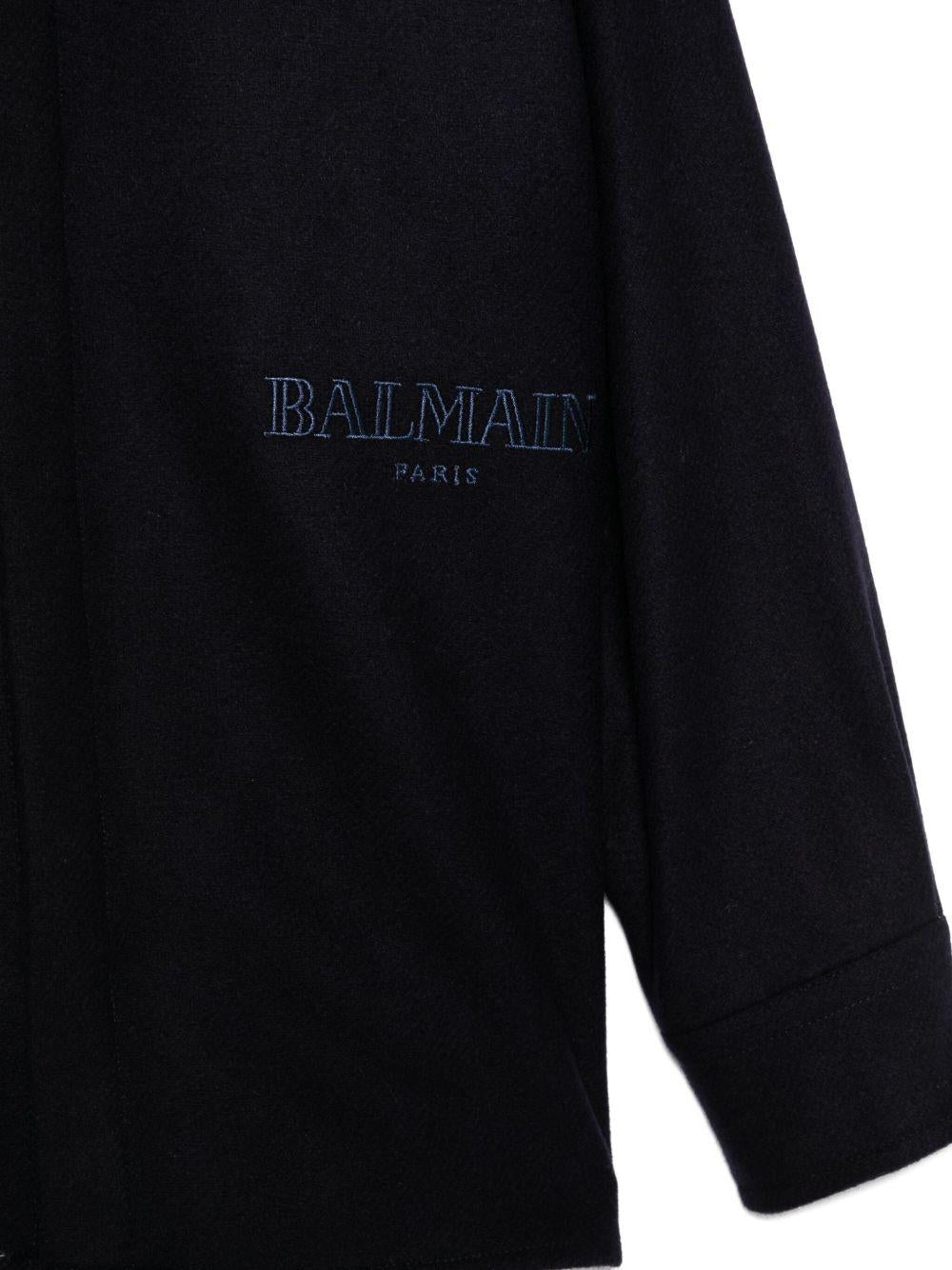 Camicia nera per bambino BX5P20I0283 621 Balmain Kids 