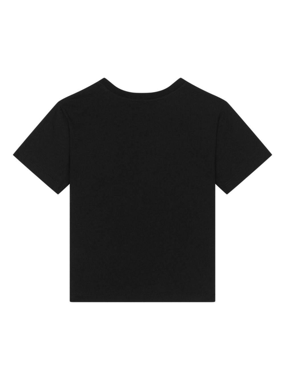 T-shirt nera per bambino con logo L5JTNKG7N0Y N0000 Dolce & Gabbana Kids 