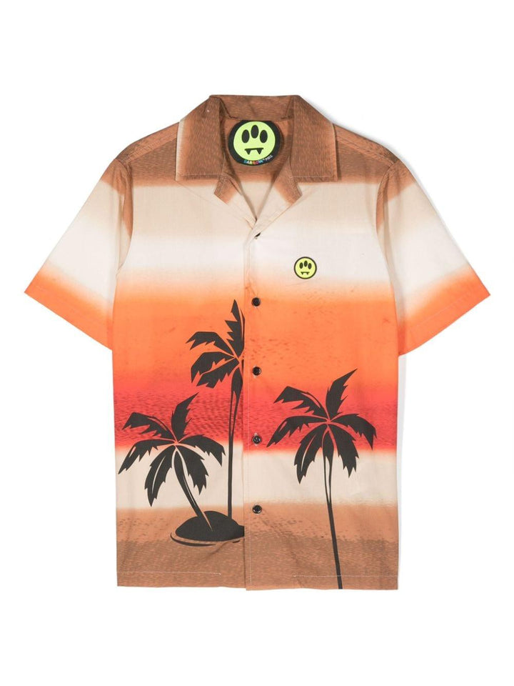 Camicia multicolore per bambio in popeline
