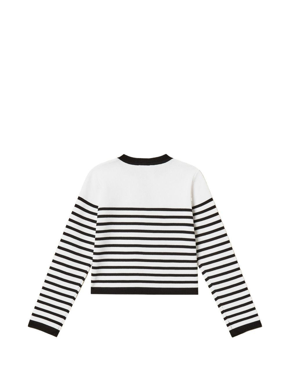Cardigan bianco/nero per bambina 261GJ3060 11008 Twin Set 