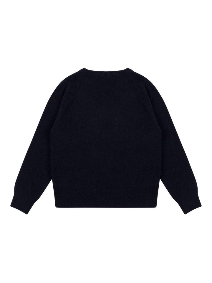 Maglione blu navy per bambino HMW015LHE80 40016 Moschino Kids 