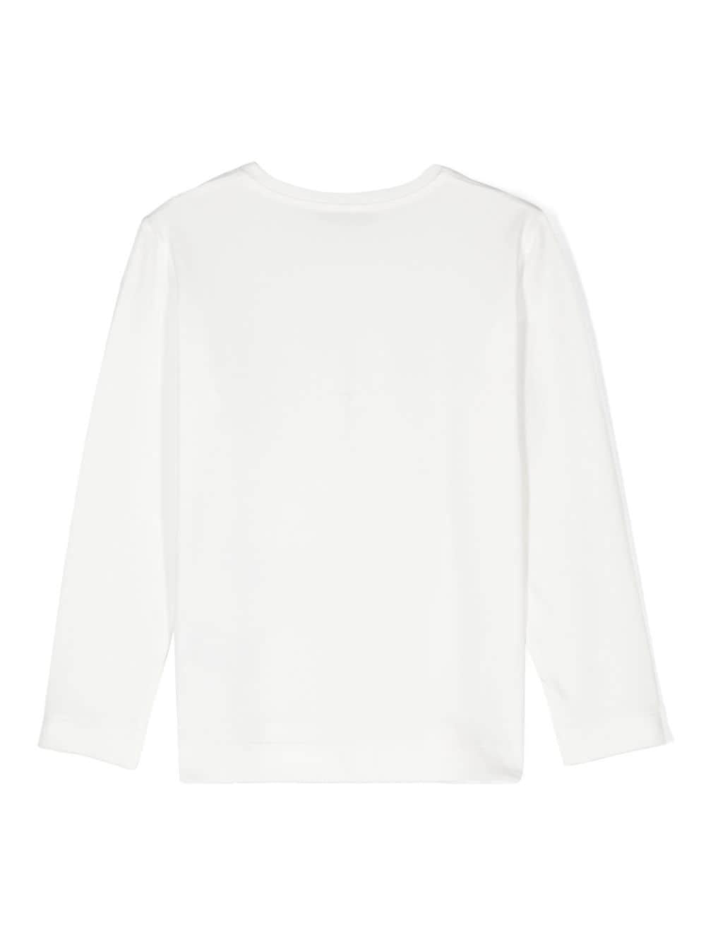T-shirt per bambina in misto cotone bianca