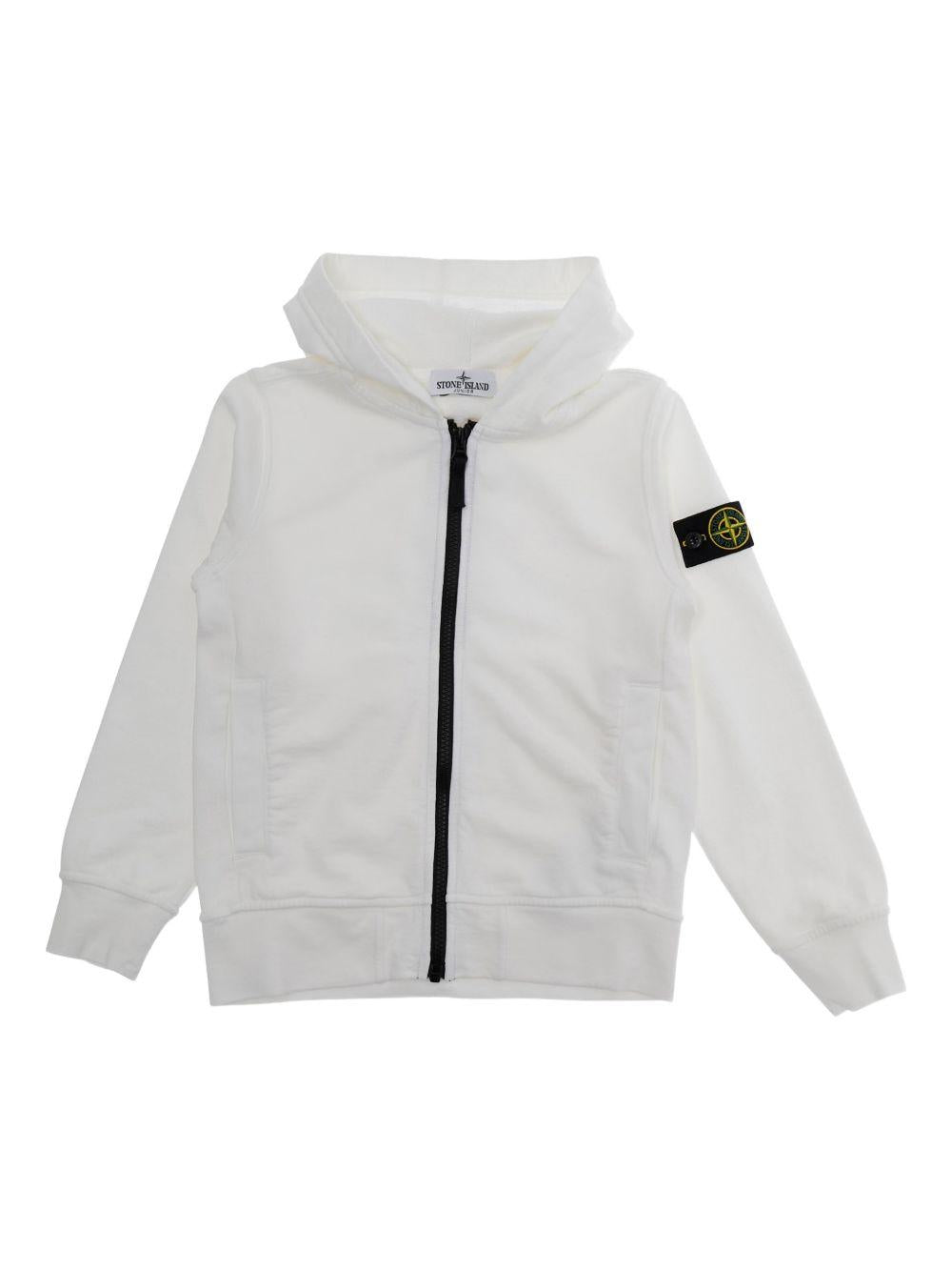 Felpa bianca per bambino 66100004S0040 V0001 Stone Island Kids 