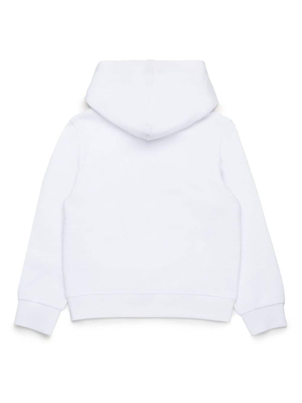 White sweatshirt for boys with logo
