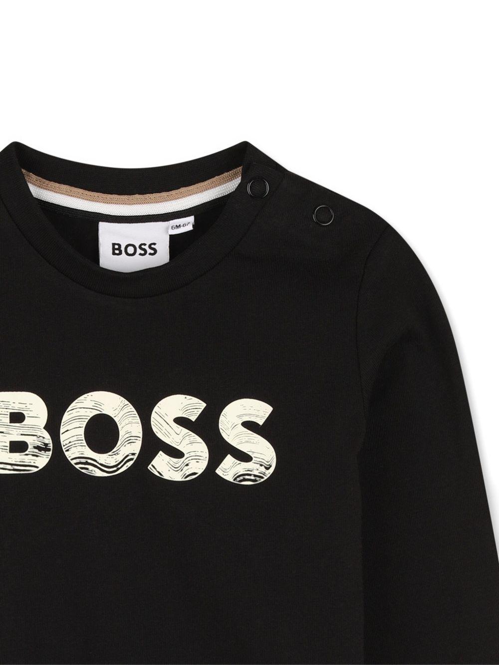 T-shirt nero per neonato J52467 09B Boss Kids 