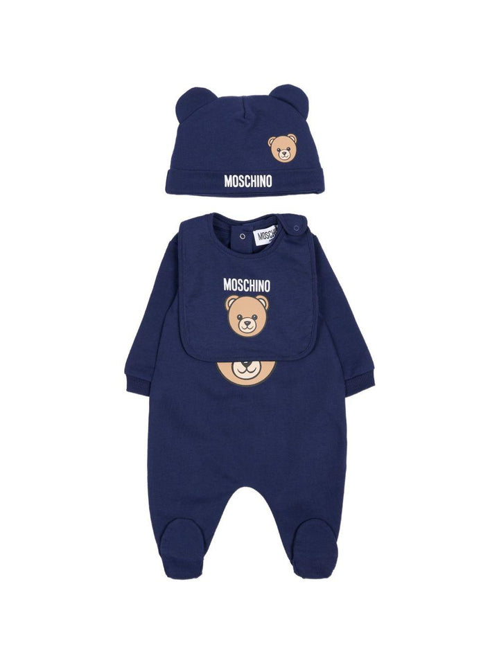 Tutina blu per neonato MUY097LCA19 40016 Moschino Kids 