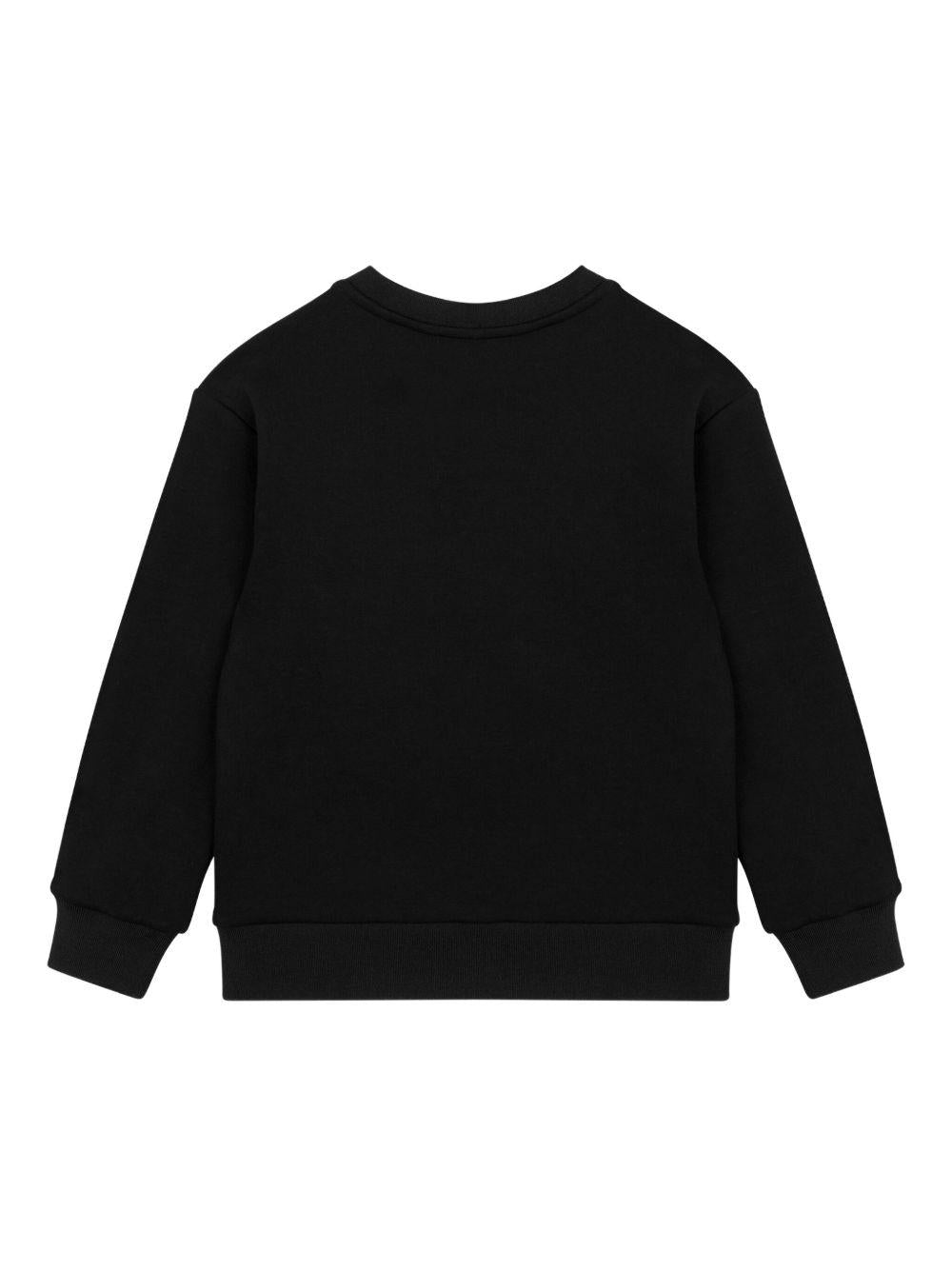 Felpa nera per bambino HMF099LDA58 60100 Moschino Kids 